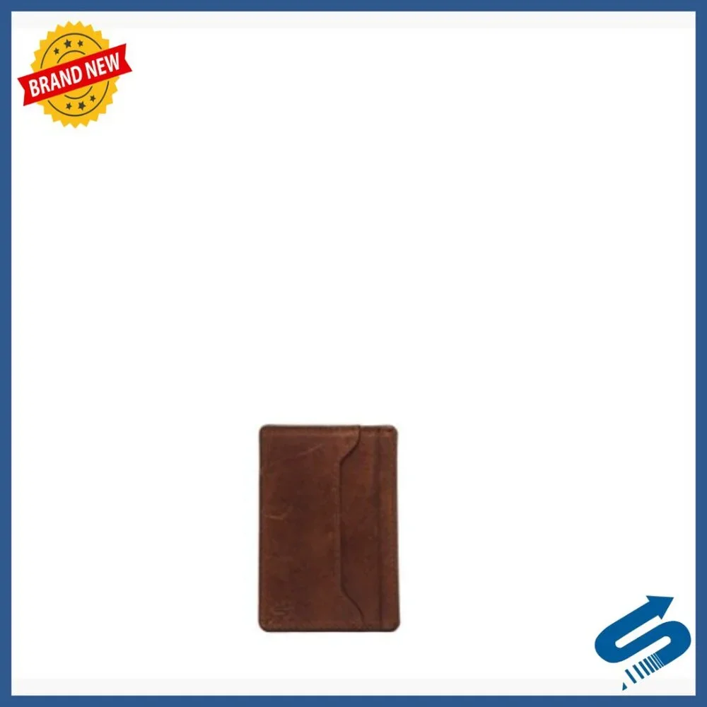 Leather Money Clip Card Case with 2 Slots, Slim Design